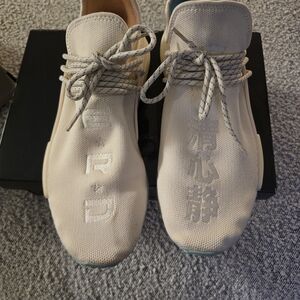 Adidas 

NMD HU Pharrell NerdCream Sneakers with Embroidered Design 10 1/2